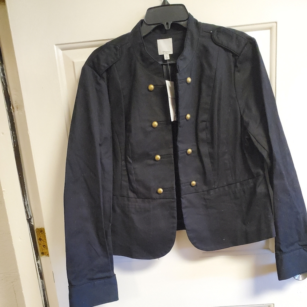 Halogen gold button military style jacket size XL